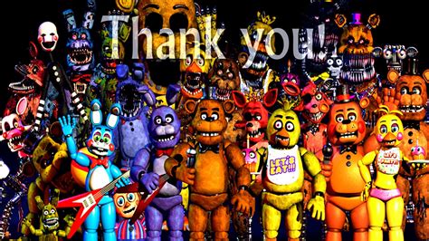 Five Nights at Freddy's All Animatronics | 4, 3, 2 & 1 Jumpscares - YouTube