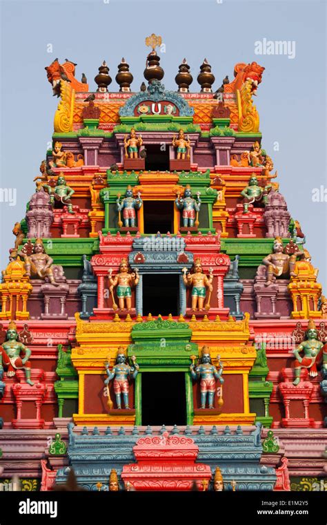 Hindu temple gopuram Stock Photo - Alamy