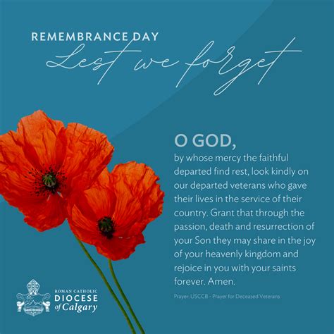 Lest we forget - ROMAN CATHOLIC DIOCESE OF CALGARY