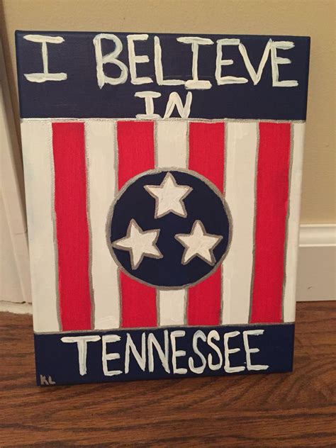 Tennessee Tri Star Canvas DIY "I believe in Tennessee" | Diy canvas, Tennessee tristar, Painting