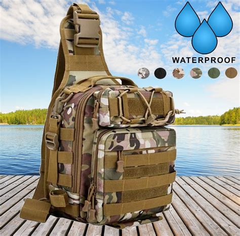 Multi Functional Waterproof Backpack Lightweight Sling Storage Fishing ...