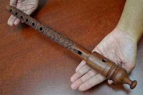 handmade CARVED WOOD flute 16" in 2020 | Wood carving, Wooden flute, Carving