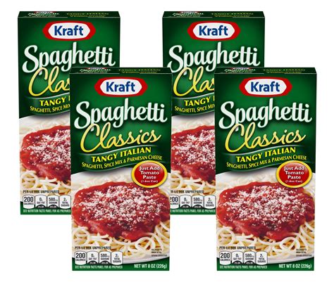 (4-Pack) Kraft Spaghetti Classics, Tangy Italian, 8 oz - Walmart.com