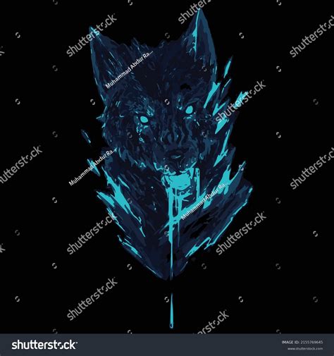 Angry Wolf Hand Drawn Art By Stock Vector (Royalty Free) 2155769645 ...