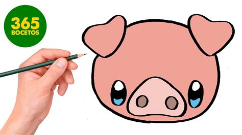 COMO DIBUJAR CERDO KAWAII PASO A PASO - Dibujos kawaii faciles - How to draw a PIG - YouTube