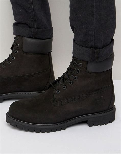 TIMBERLAND CLASSIC 6 INCH PREMIUM BOOTS - BLACK. #timberland #shoes # | Boots outfit men, Mens ...