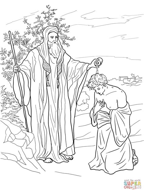 Samuel Anoints Saul as King coloring page | Free Printable Coloring Pages