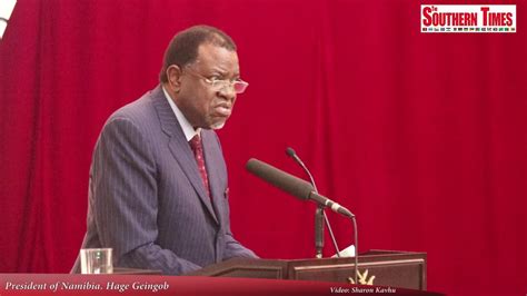 #Namibian President Hage Geingob's speech at the swearing in of new cabinet ministers - YouTube