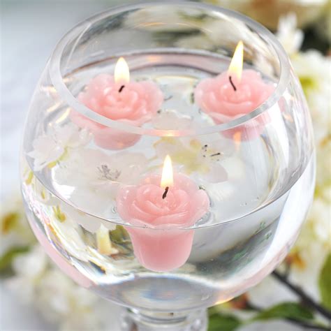 Efavormart Set of 12 Mini Floating Rose Candle Ideal for Aromatherapy ...