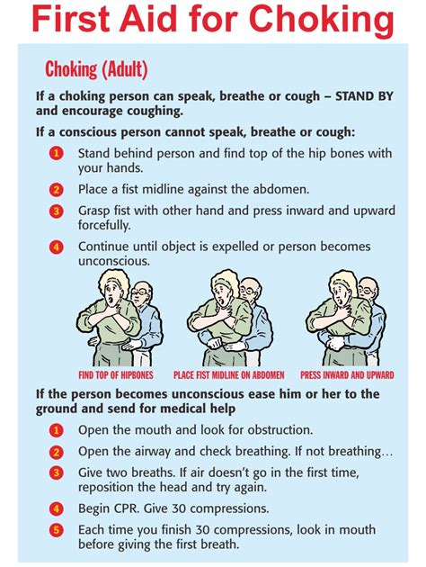 First Aid Choking Poster - 10 Free PDF Printables | Printablee