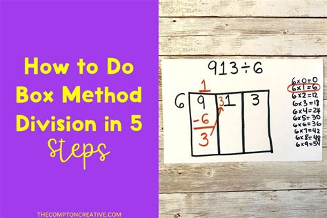 How to Do Box Method Division in 5 Steps - The Compton Creative