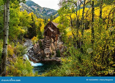 Crystal Mill with Fall Colors Stock Image - Image of autumn, scenic ...