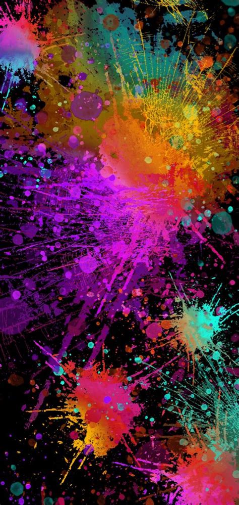 Paint Splatter iPhone Wallpaper | Free iphone wallpaper, Colorful art ...