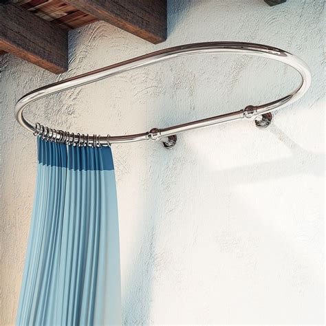 Chatsworth Traditional 1200 x 630mm Chrome Oval Shower Curtain Rail at Victorian Plumbing UK ...