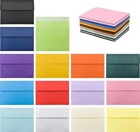 VANRA 150 Pack Colorful Envelopes for Invitations A7 Envelopes Bulk for 5x7 Greeting Cards ...