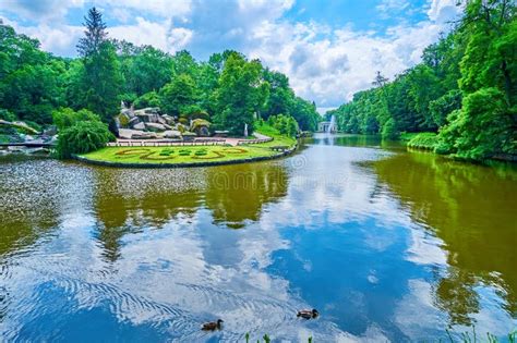 The Pleasant Summer Weather in Sofiyivka Park, Uman, Ukraine Editorial ...