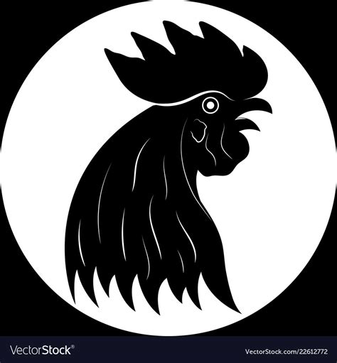 Rooster head Royalty Free Vector Image - VectorStock