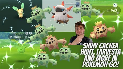 Shiny Cacnea Hunt, Larvesta Hatch and More In Pokemon Go! - YouTube