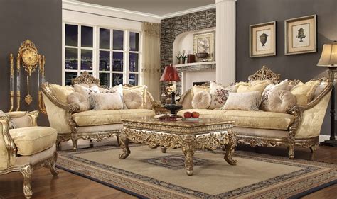 HD 2626 Homey Design upholstery living room set Victorian, European ...