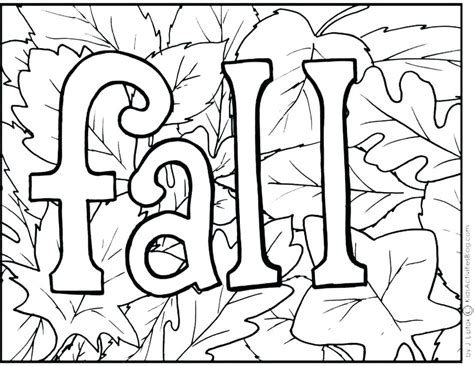 Fall Leaves Coloring Pages For Preschool Coloring Pages