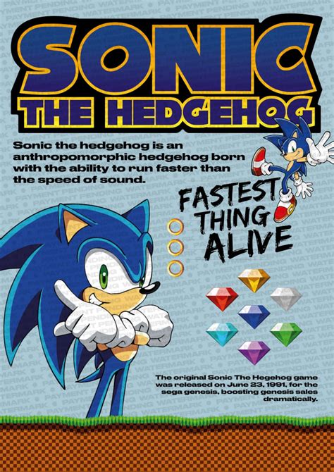 Sonic the Hedgehog Poster digital Download - Etsy