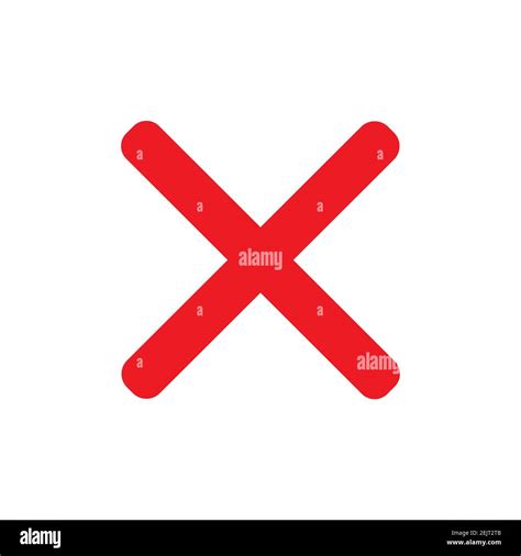 Red wrong mark symbol icon isolated vector Stock Photo - Alamy