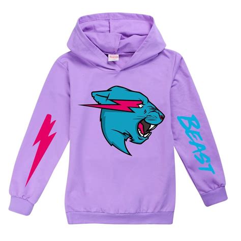 Mr Beast Lightning Cat เด็ก Hoodies หญิงแขนยาว Hooded เสื้อกันหนาว All ...