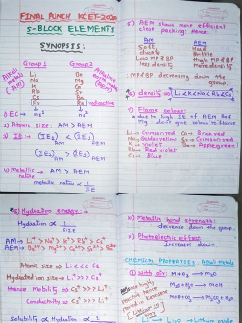 S Block Elements | PDF