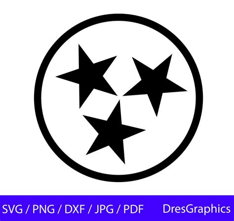 Tennessee Tri-star SVG, Tennessee Star SVG, Tennessee Tristar SVG ...