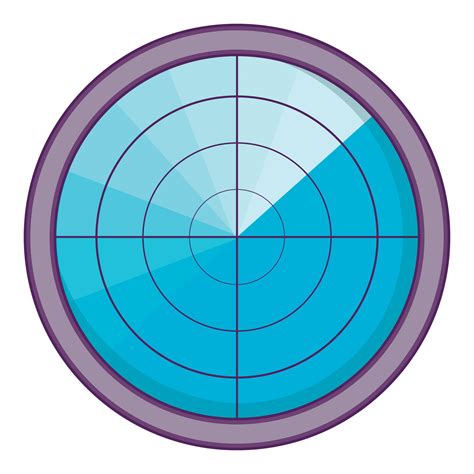 Radar icon, cartoon style 14934438 Vector Art at Vecteezy