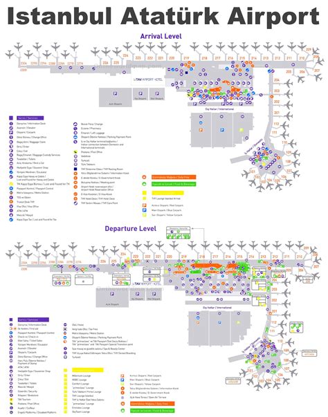 Istanbul Atatürk Airport map - Ontheworldmap.com