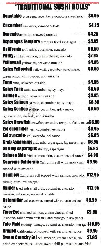 Ohana Japanese Steakhouse Menu - Lubbock Menu