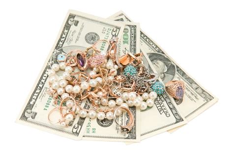 Jewelry and money stock image. Image of decoration, luxury - 26214829