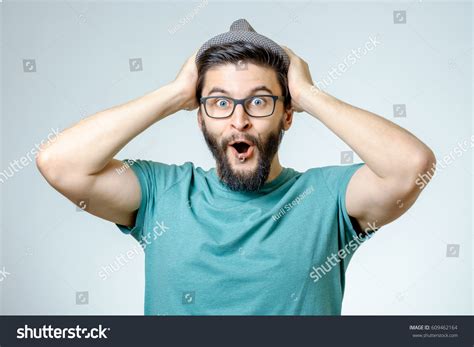 Man Shocked Amazed Expression Isolated On Stock Photo 609462164 | Shutterstock