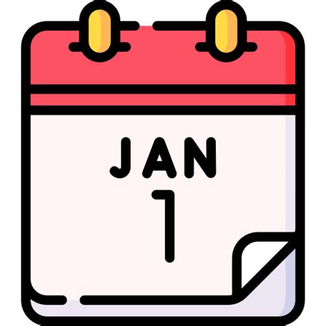 January - Free time and date icons