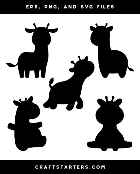 Cute Giraffe Silhouette Clip Art