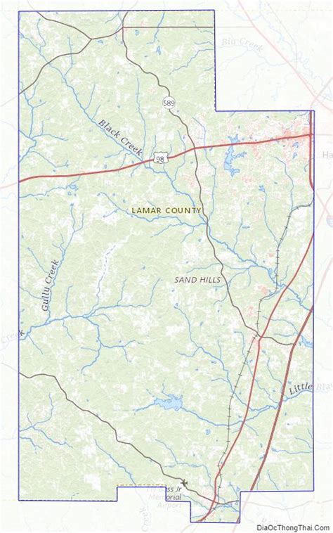 Map of Lamar County, Mississippi - Địa Ốc Thông Thái