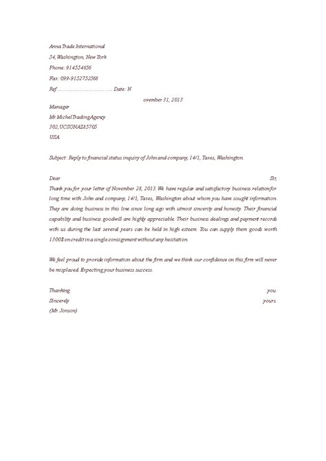 Business Enquiry Reply Letter | Templates at allbusinesstemplates.com