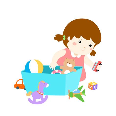 Children Tidy Up stock vectors - iStock