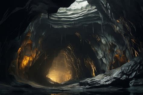 Premium AI Image | texture and design of the cave