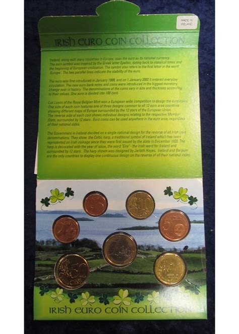 302. Irish Euro Coin Collection, contains 7 different denominations of ...