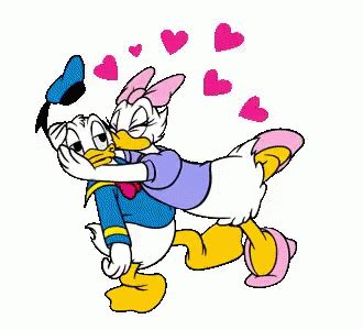 Donald Duck Daisy Duck GIF - Donald Duck Daisy Duck Kiss - Descubre y comparte GIF