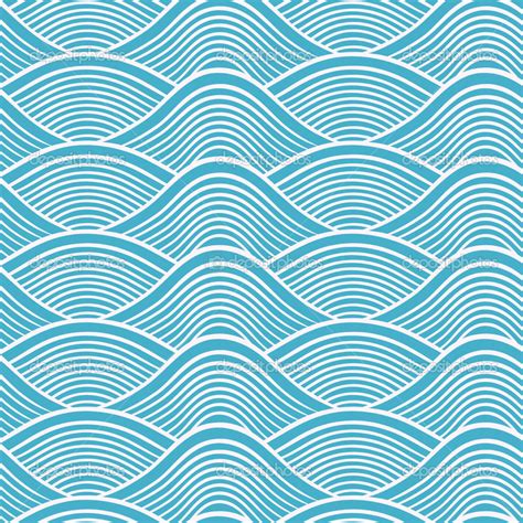 Abstract Blue and White Wave Pattern