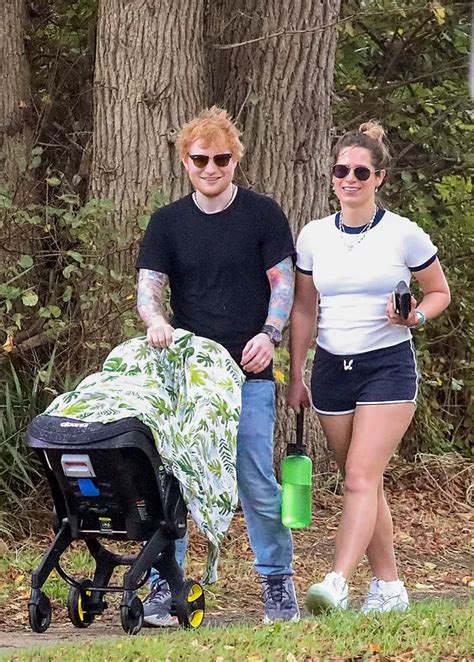 Ed Sheeran can’t stop smiling as he steps out with stunning wife Cherry Seaborn and baby ...