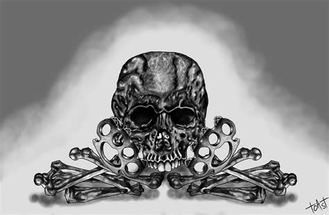 Knuckleduster Skull Decal by Toast-Tony on Newgrounds