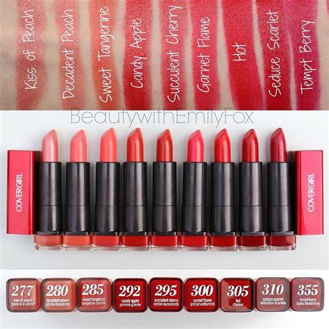 #Swatches of the @COVERGIRL Colorlicious Lipstick Collection! REDS (3/4 ...