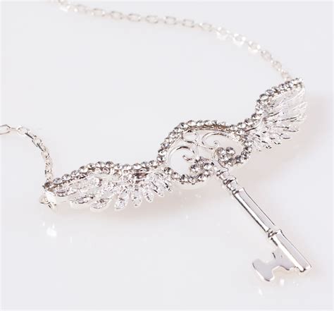 Swarovski Crystal Embellished Harry Potter Flying Key Necklace | Harry potter merchandise ...