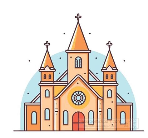 Religion Clipart-exterior of atholic_church clip art