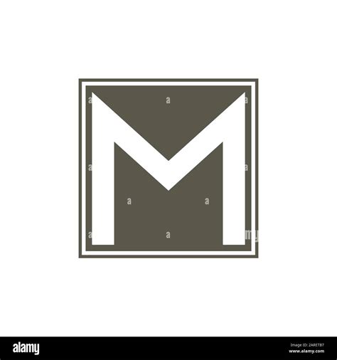 letter m square negative space logo vector Stock Vector Image & Art - Alamy