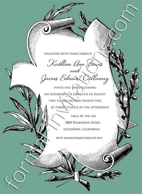 Vintage Elegant Scroll Invitation Template